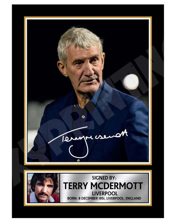 TERRY McDERMOTT 2 Football Player Printed Signature Print