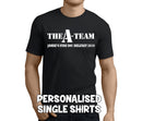 The A Team Stag White Custom Stag T-Shirt - Any Name - Party Tee