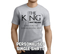 The King Bent The Knee Black Custom Stag T-Shirt - Any Name - Party Tee