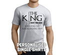 The King Bent The Knee Black Custom Stag T-Shirt - Any Name - Party Tee