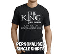 The King Bent The Knee White Custom Stag T-Shirt - Any Name - Party Tee