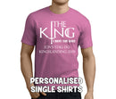 The King Bent The Knee White Custom Stag T-Shirt - Any Name - Party Tee