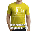 The King Bent The Knee White Custom Stag T-Shirt - Any Name - Party Tee