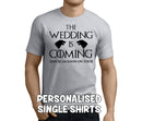 The Wedding Is Coming Black Custom Stag T-Shirt - Any Name - Party Tee