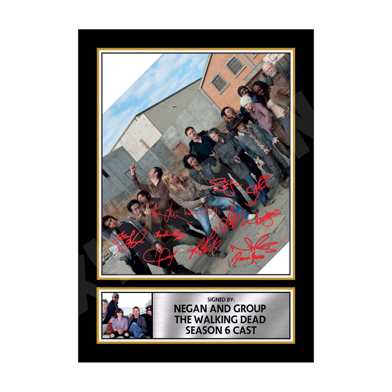 THE WALKING DEAD SEASON 6 CAST Limited Edition Walking Dead Signed Print