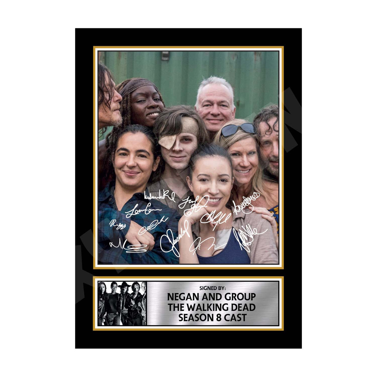 THE WALKING DEAD SEASON 8 CAST Walking Dead Printed Signature Print – The Walking Dead Season 8 Cast Walking Dead Printed Signature Print – A1 Print Only