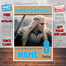 THE HOBBIT THRANDUIL BM1 THEME INSPIRED Style PERSONALISED Kids Adult FUNNY Birthday Card