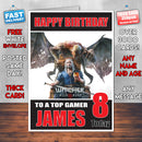 THE WITCHER BM1 THEME INSPIRED Style PERSONALISED Kids Adult FUNNY Birthday Card