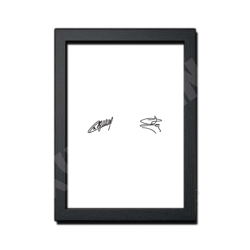THIERRY HENRY _ DENNIS BERGKAMP Limited Edition Football Player Signed Print - Football