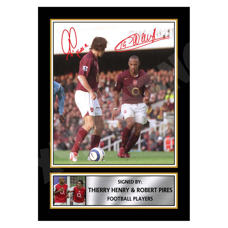 THIERRY HENRY _ ROBERT PIRES Limited Edition Football Player Signed Print - Football