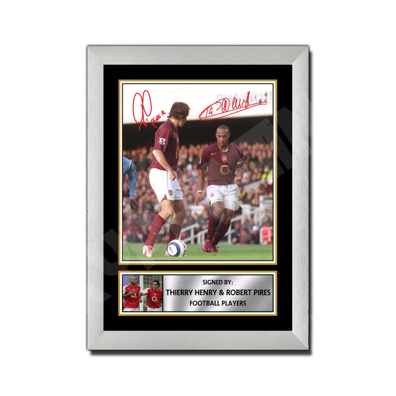 THIERRY HENRY _ ROBERT PIRES Limited Edition Football Player Signed Print - Football