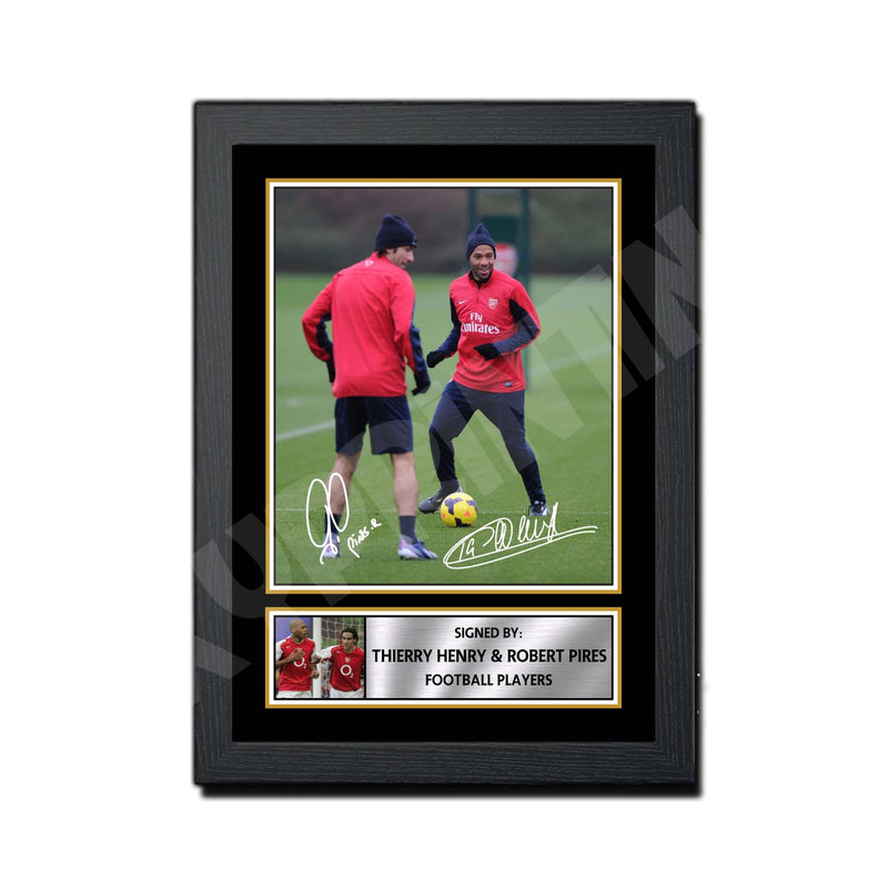 THIERRY HENRY _ ROBERT PIRES 2 Limited Edition Football Player Signed Print - Football