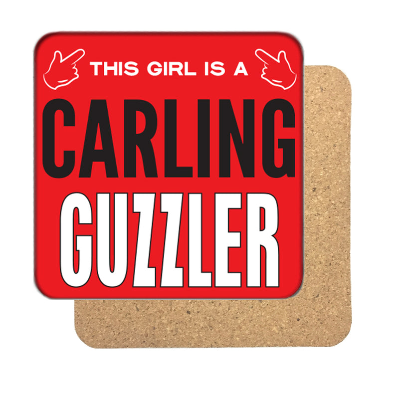 Carling Guzzler (Girl) Drinks Coaster