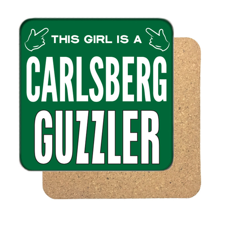 Carlsberg Guzzler (Girl) Drinks Coaster