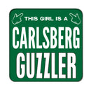 Carlsberg Guzzler (Girl) Drinks Coaster