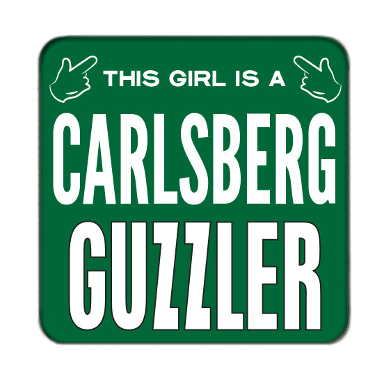 Carlsberg Guzzler (Girl) Drinks Coaster