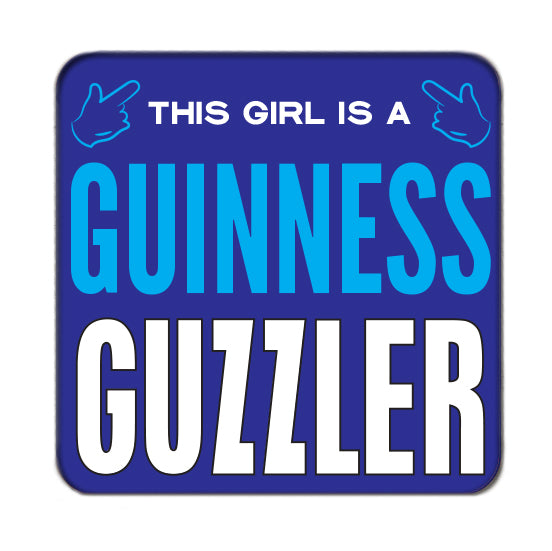 Guinness Guzzler (Girl) Drinks Coaster