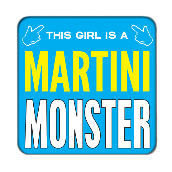Martini Monster (Girl) Drinks Coaster
