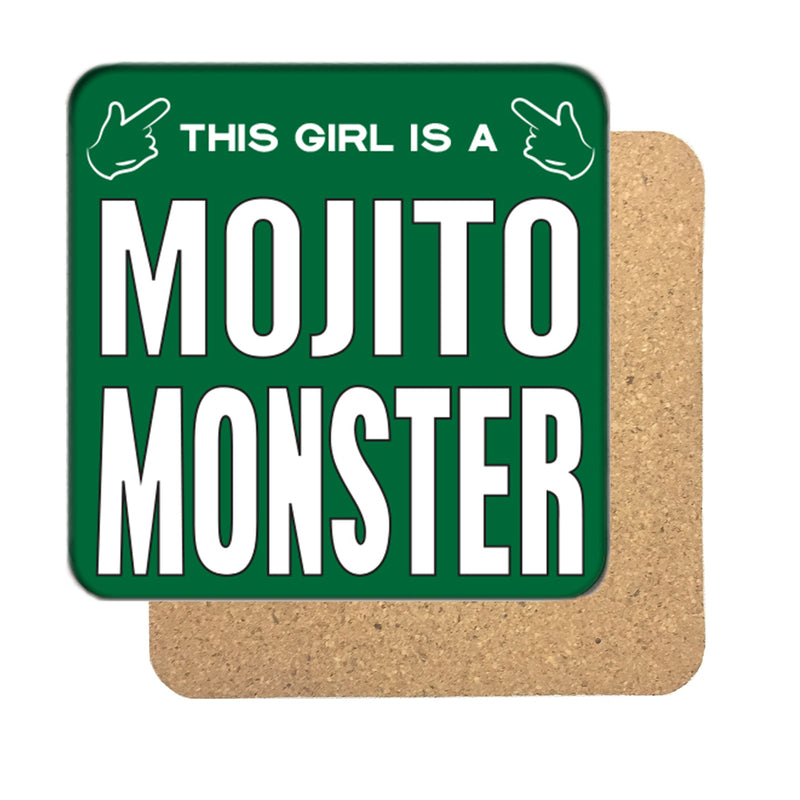 Mojito Monster (Girl) Drinks Coaster