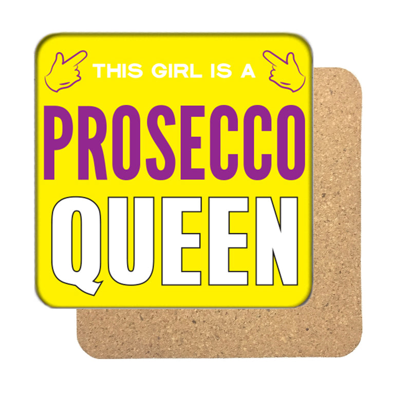 Prosecco Queen (Girl) Drinks Coaster