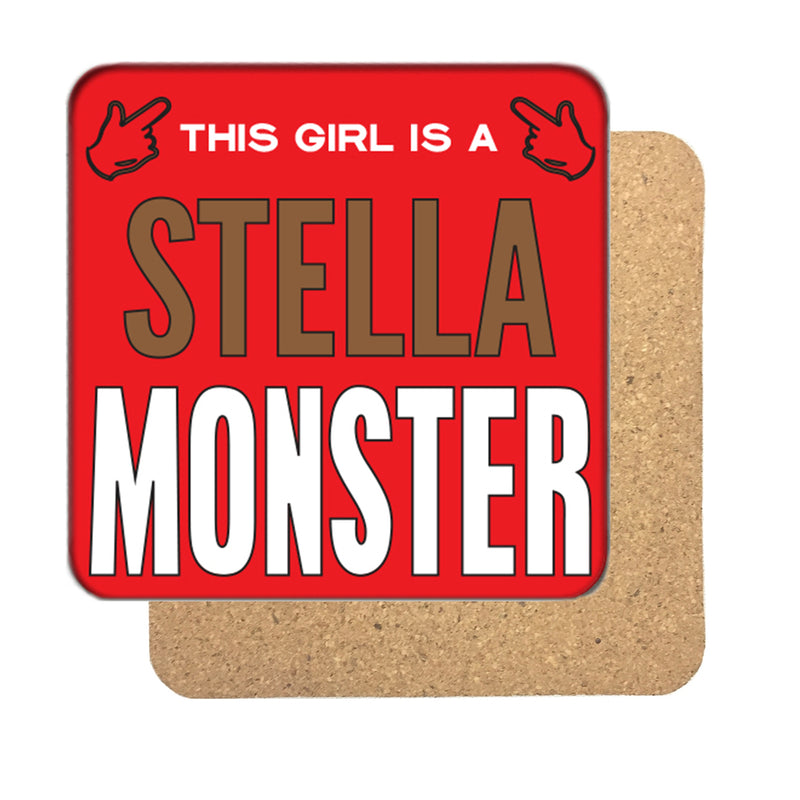 Stella Monster (Girl) Drinks Coaster