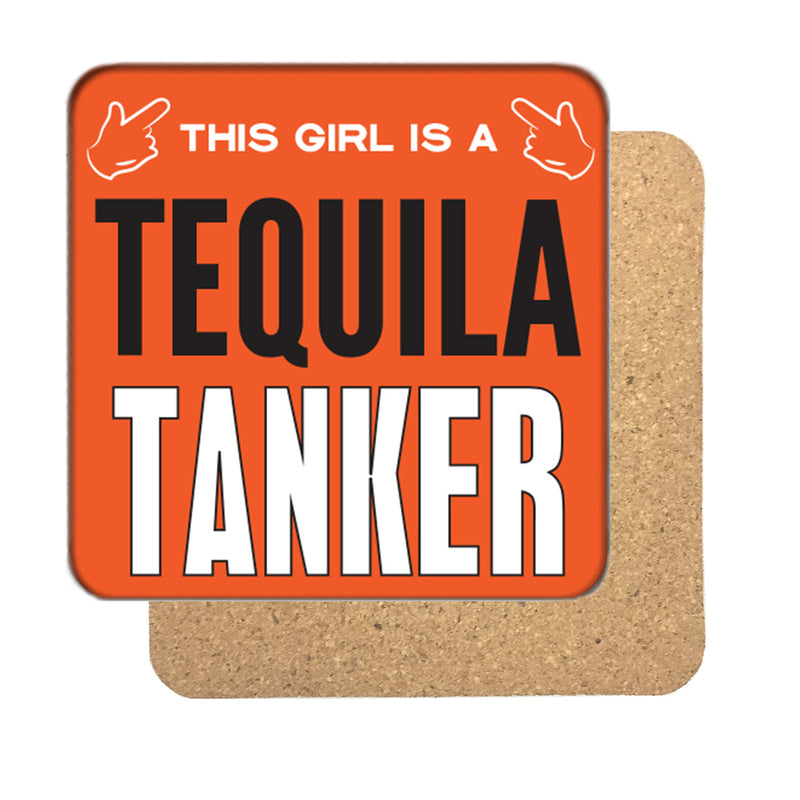 Tequila Tanker (Girl) Drinks Coaster