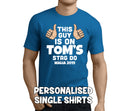 This Guy Is On His Stag White Custom Stag T-Shirt - Any Name - Party Tee