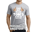 This Guy Is On His Stag White Custom Stag T-Shirt - Any Name - Party Tee