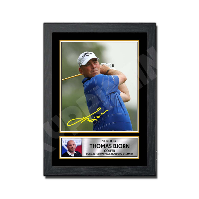 THOMAS BJORN Limited Edition Golfer Signed Print - Golf
