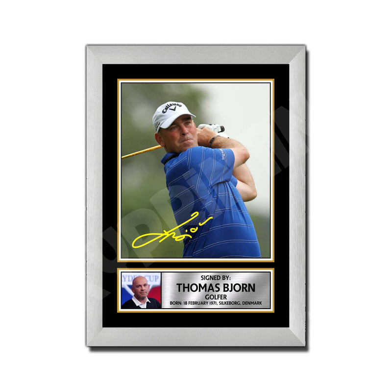 THOMAS BJORN Limited Edition Golfer Signed Print - Golf