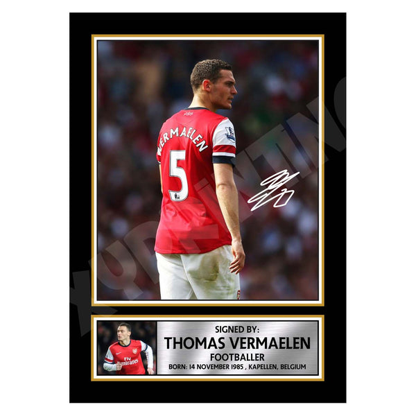 THOMAS VERMAELEN Football Player Printed Signature Print