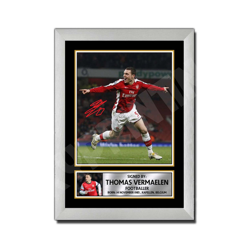 THOMAS VERMAELEN 2 Limited Edition Football Player Signed Print - Football