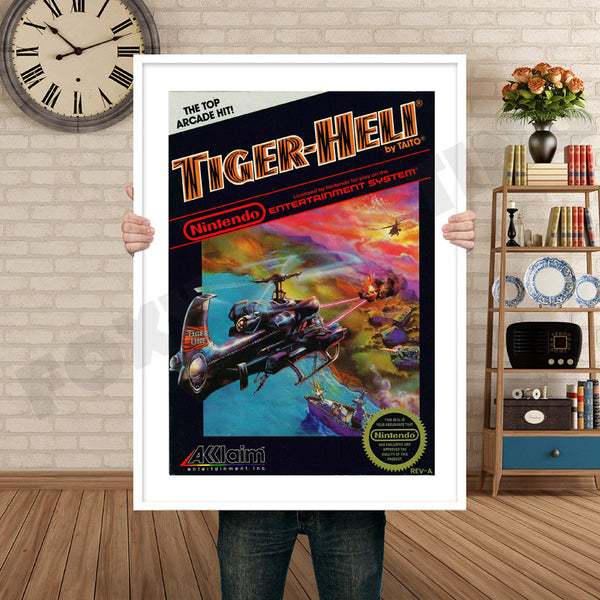 Tiger Heli Retro Game Inspired Theme Nintendo NES Gaming