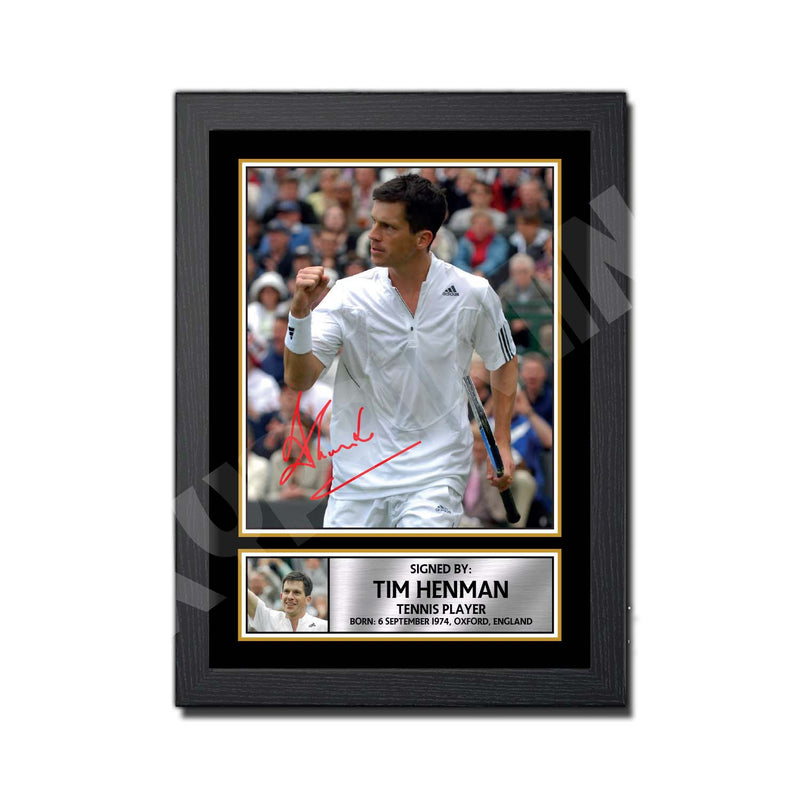 TIM HENMAN Limited Edition Tennis Player Signed Print - Tennis