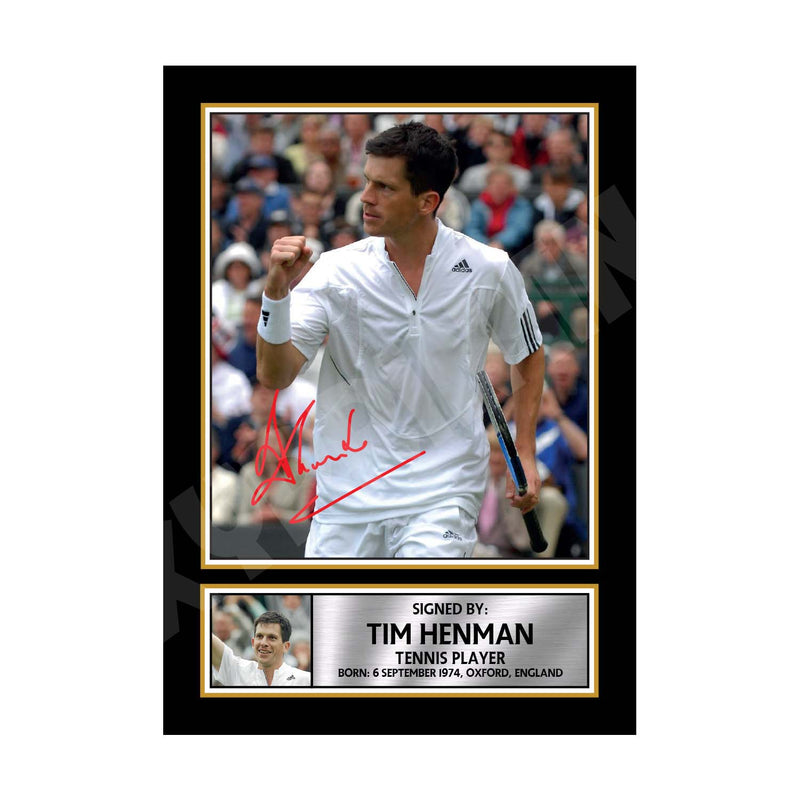 TIM HENMAN Limited Edition Tennis Player Signed Print - Tennis