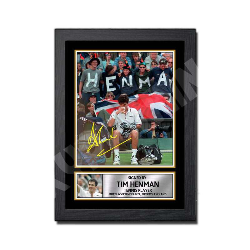 TIM HENMAN 2 Limited Edition Tennis Player Signed Print - Tennis