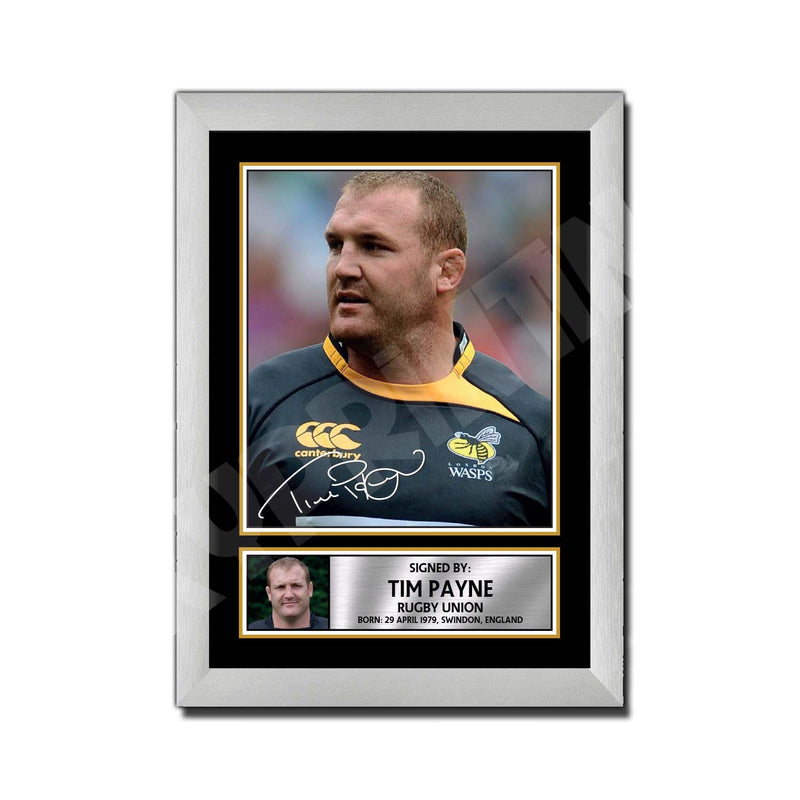 TIM PAYNE 1 Limited Edition Rugby Player Signed Print - Rugby