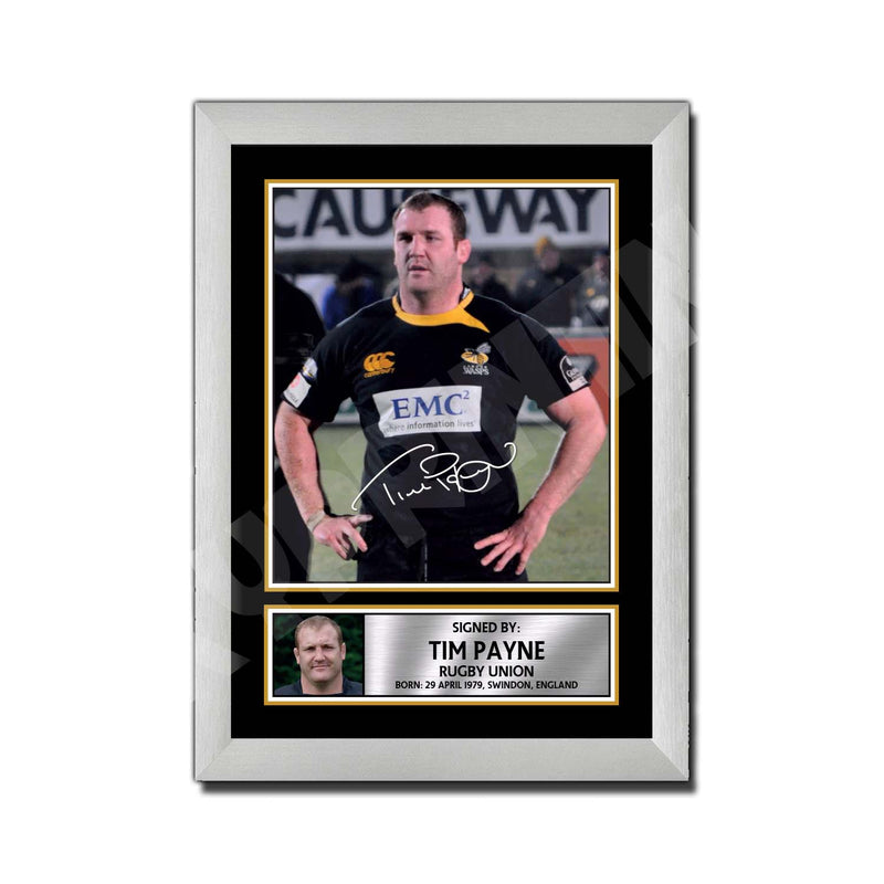 TIM PAYNE 2 Limited Edition Rugby Player Signed Print - Rugby