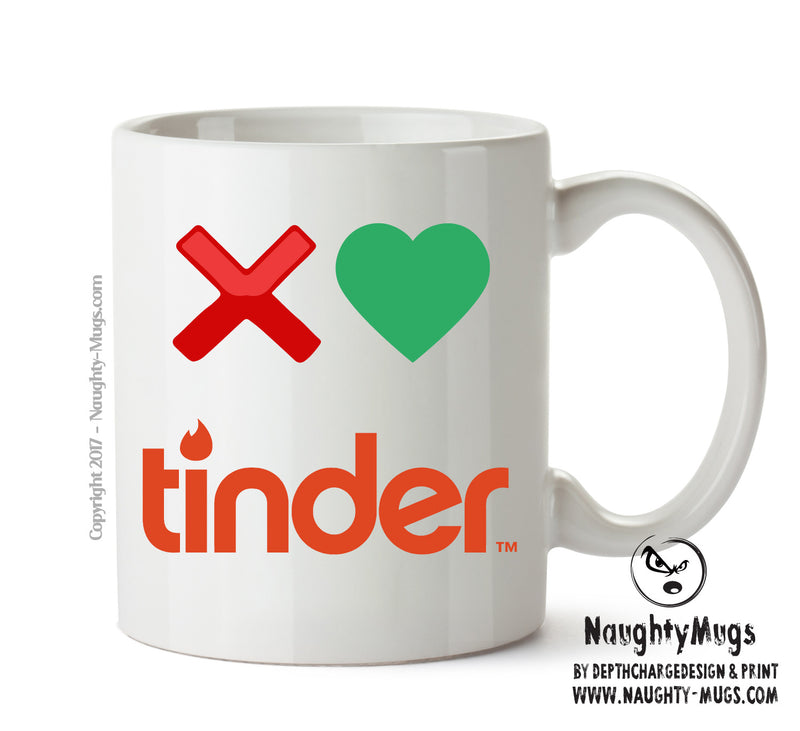 Tinder Cross Or Heart - Dating Mug