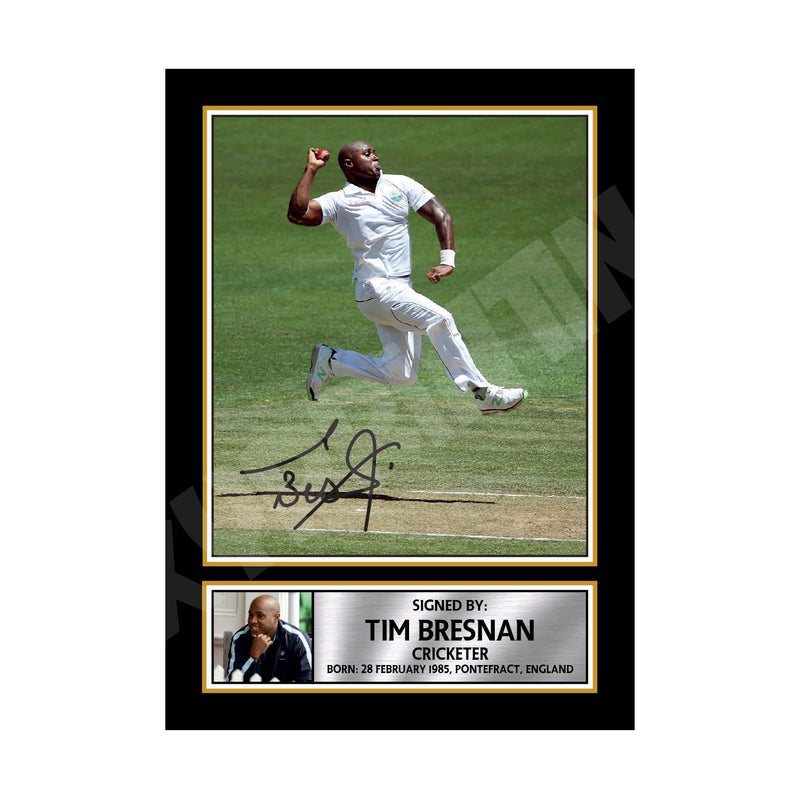 TINO BEST Limited Edition Cricketer Signed Print - Cricket Player