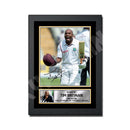 TINO BEST 2 Limited Edition Cricketer Signed Print - Cricket Player
