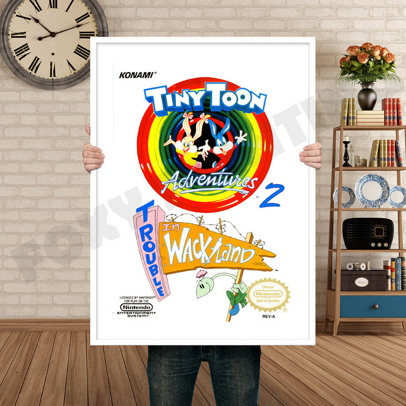 TINYTOON ADVENTURES 2 Retro GAME INSPIRED THEME Nintendo NES Gaming A4 A3 A2 Or A1 Poster Art 707