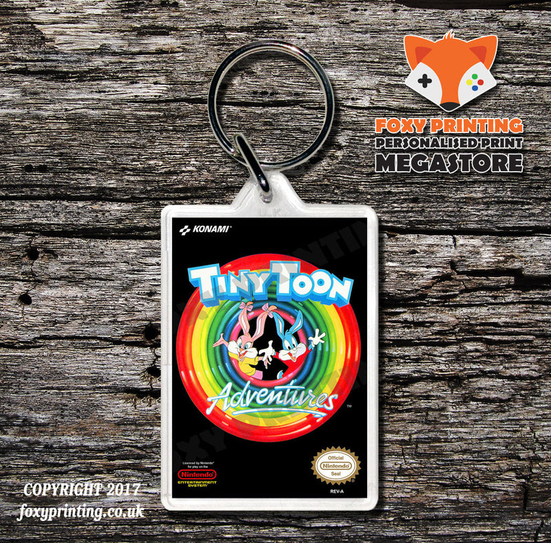 TINYTOON ADVENTURES 2 Retro NES Game Cover Art Gaming Keyring