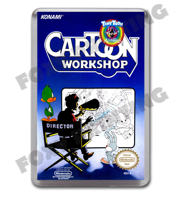 Tinytoon Adventures Workshop Retro Nintendo NES Game Inspired Fridge Magnet 708