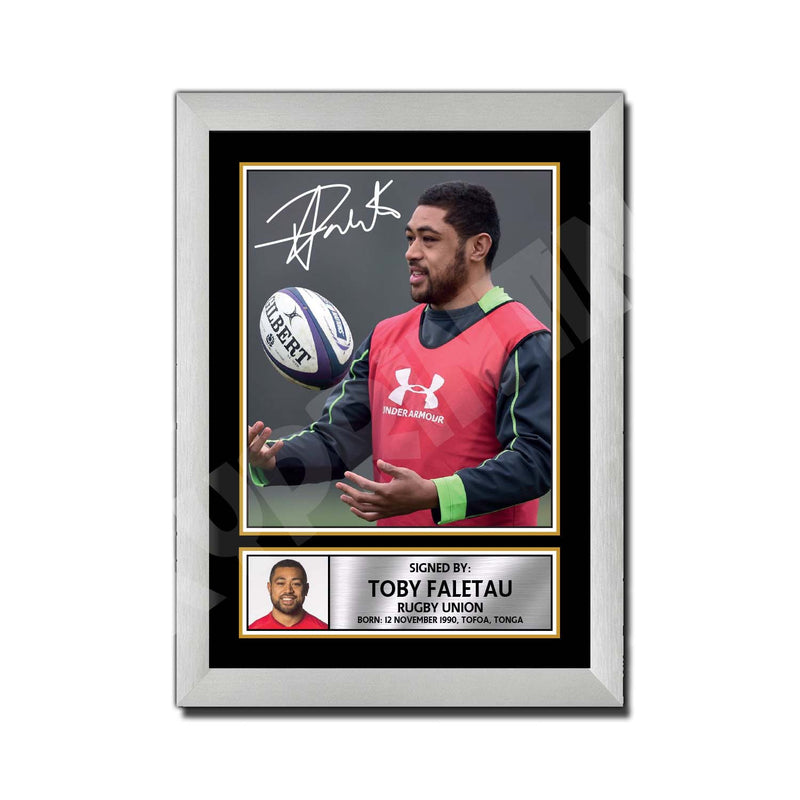 TOBY FALETAU 1 Limited Edition Rugby Player Signed Print - Rugby