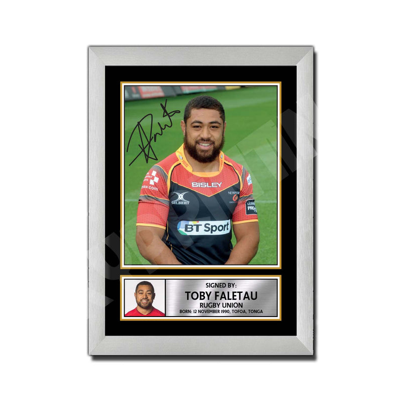 TOBY FALETAU 2 Limited Edition Rugby Player Signed Print - Rugby