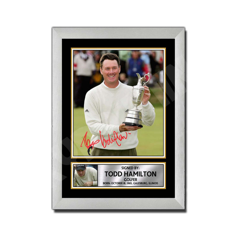 TODD HAMILTON Limited Edition Golfer Signed Print - Golf