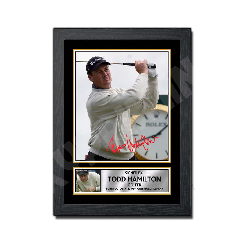 TODD HAMILTON 2 Limited Edition Golfer Signed Print - Golf