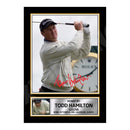 TODD HAMILTON 2 Limited Edition Golfer Signed Print - Golf