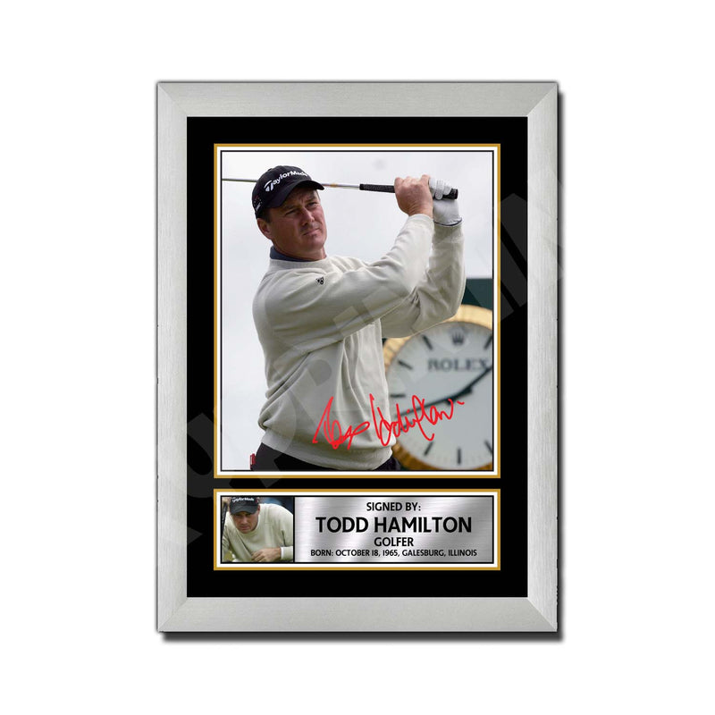TODD HAMILTON 2 Limited Edition Golfer Signed Print - Golf